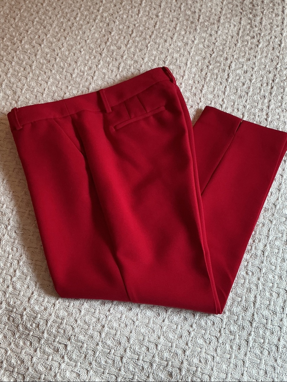 Talbots Straight Leg Pants in Bright Red